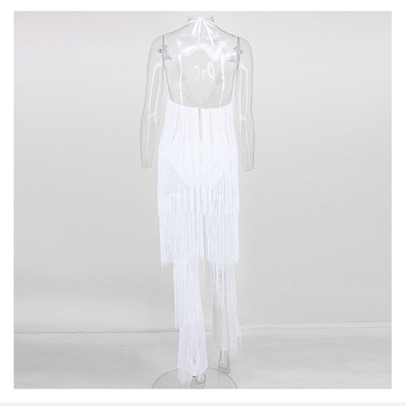 🎉 Host Pick! 🎉 NEW! White Fringe Jumpsuit - Picture 5 of 8